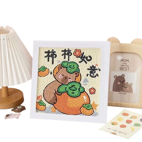 Capybara Diamond Painting DIY Kit, Handmade Cartoon Educational Craft Toy