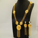 Middle Eastern Gold Plated Floral Tassel Jewellery Set