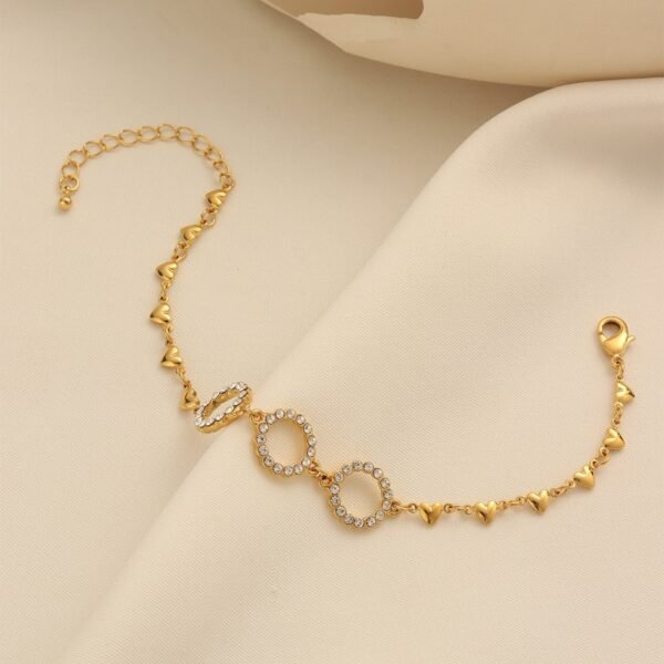 European and American Retro Gold-Plated Beaded Bracelets, Light Luxury Tassel Bracelets