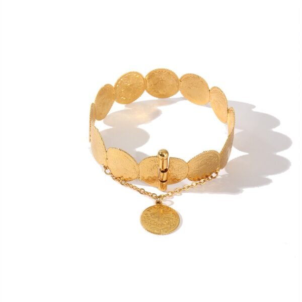 Xiyin Hot-Selling Ancient Coin Gold-Plated Bracelet, High-End Jewelry, Retro Ethnic Style Bracelet, Cross-Border Jewelry Wholesale