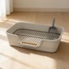 Extra-Large Dog Toilet with Anti-Urine Splash Feature, Detachable Iron Mesh, High Fence