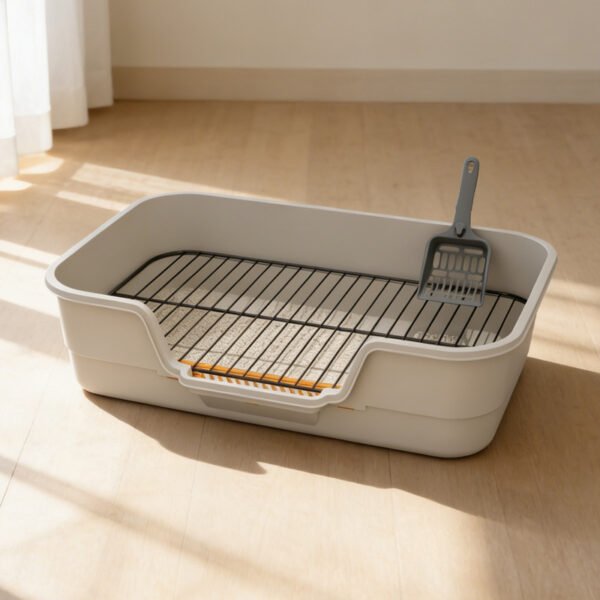 Extra-Large Dog Toilet with Anti-Urine Splash Feature, Detachable Iron Mesh, High Fence