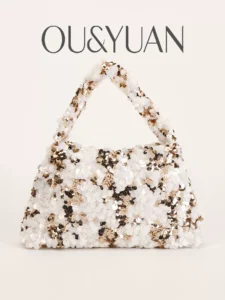 European and American New Cross-Border Sequined Handbags, High-End Evening Bags, Chain Cross-Body Women’s Shoulder Bags, Fashionable Women’s Bags
