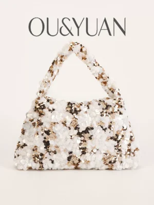European and American New Cross-Border Sequined Handbags, High-End Evening Bags, Chain Cross-Body Women's Shoulder Bags, Fashionable Women's Bags