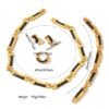 Copper Alloy Necklace Four-Piece Set, Retro Fashion Bracelet, Gold-Plated Non-Fading Jewelry