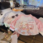 Girls Digital Print Long-Sleeve Cotton Base Shirt