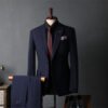 Striped Suit suit men's full set bridegroom suit British style best man clothes business formal wear wedding suit men's clothing