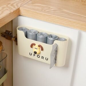 Wall Mounted Bin Bag Dispenser – Adhesive Rubbish Bag Holder for Kitchen