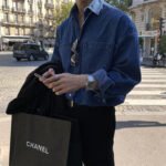 Men's Denim Long Sleeve Shirt - British Style Overshirt Jacket