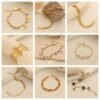 European and American Retro Gold-Plated Beaded Bracelets, Light Luxury Tassel Bracelets