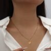 Export Cross-Border Color-Preserving Dream Castle Star and Moon Pendant Necklace, Light Luxury Clavicle Chain