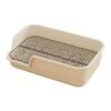 Dog Toilet, Extra Large Urine Splash-Proof Inclined Mouth, Flushable High Fence, Anti-Stepping Iron Mesh Dog Potty