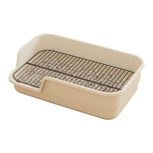Dog Toilet, Extra Large Urine Splash-Proof Inclined Mouth, Flushable High Fence, Anti-Stepping Iron Mesh Dog Potty
