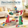 Engineering Colored Clay Round Table Toy - Kids DIY Clay Tool Set