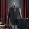 High-End Suit for Men, Pure Gray, Wrinkle-Resistant, Slightly Elastic, Formal Wear, Groom, Wedding, Best Man, Suit Set for Men