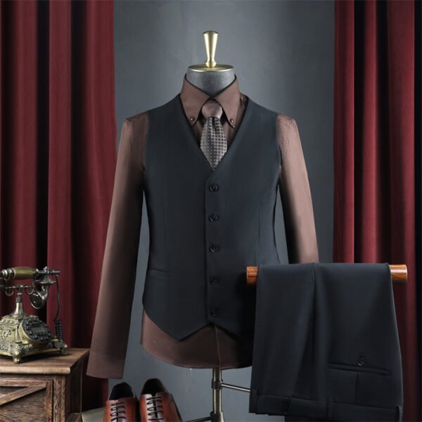 High-End Suit for Men, Pure Gray, Wrinkle-Resistant, Slightly Elastic, Formal Wear, Groom, Wedding, Best Man, Suit Set for Men
