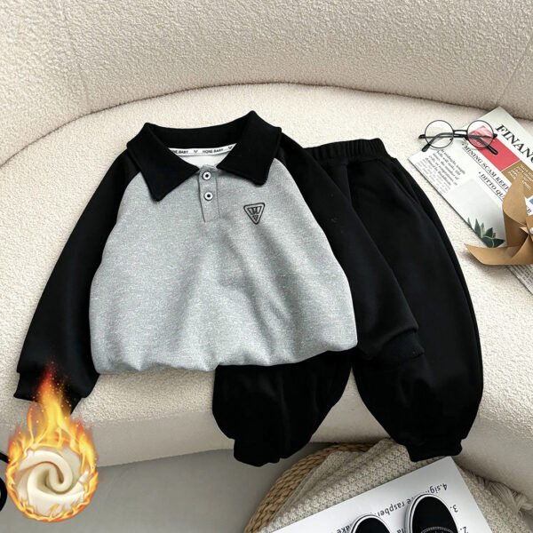 Kids Fleece-Lined Sweatshirt Set - Sports Two-Piece, Boys & Girls