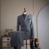 Double Breasted Striped Suit Men's Business Slim Formal Wear Bridegroom Wedding Dress