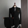 Double-Breasted Suit Set for Men, Formal Business Casual Slim Fit Plus Size Wholesale Wedding Blazer, High-End Feel