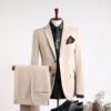 Plus Size Men's Business Casual Slim Wedding Groomsmen Dress Suit