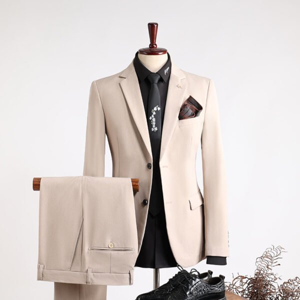 Plus Size Men's Business Casual Slim Wedding Groomsmen Dress Suit