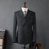 Men's Double-Breasted Suit Business Formal Wear Korean Groomsmen Wedding Groom Jacket