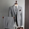 Plus Size Men's Business Casual Slim Wedding Groomsmen Dress Suit