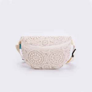 Cross-Border Straw Hollow Waist Bag - Bohemian Sunflower Beach Fanny Pack