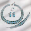 O1CN016dkx5n2HKVt3NtPcS_2218095789132-0-cib Dubai Style Bridal Jewellery 4-Piece Set - Necklace, Earrings and Ring