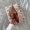 Bow & Rose Makeup Bag - Large Capacity Travel Cosmetic & Toiletry Pouch