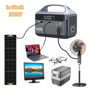 Portable Power Station – LiFePO4 Solar Generator with AC Output, 300W to 2000W