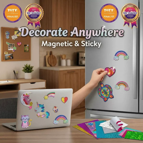 3D DIY Aluminum Foil Sticker Art Set - Kindergarten Craft Scene Kit
