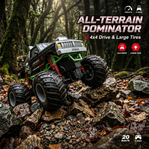 1:20 Remote Control Off-Road Climbing Truck - Rechargeable RC Vehicle