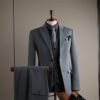 Men's Small Suit Set, New Autumn Style, Groomsmen's Suit, Wedding, Business Casual, Work, Notch Lapel Suit, Slim Fit