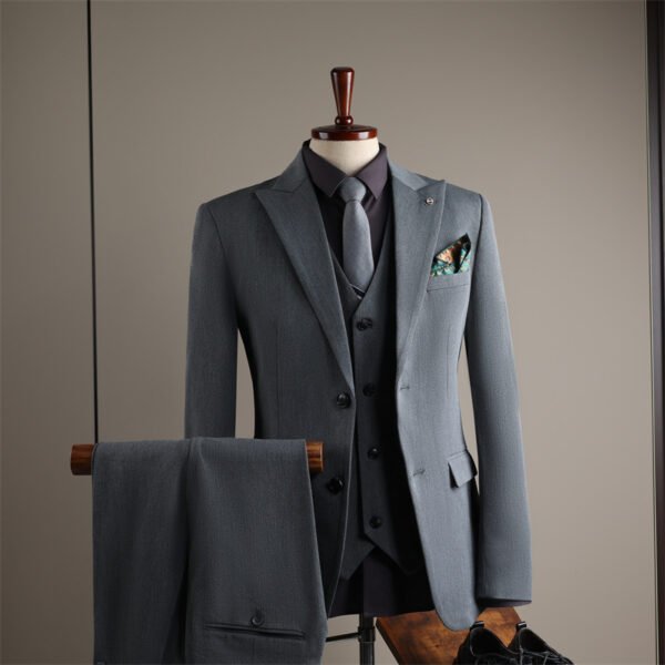 Men's Small Suit Set, New Autumn Style, Groomsmen's Suit, Wedding, Business Casual, Work, Notch Lapel Suit, Slim Fit