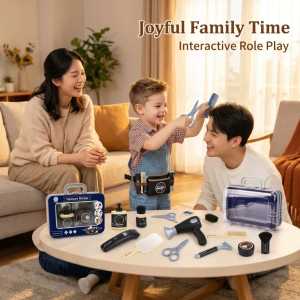 Boys' Barber Shop Pretend Play Toy Set