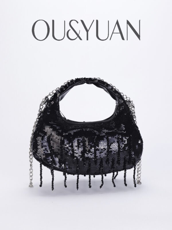 New Sequined Handbag - High-End Chain Crossbody Evening Bag