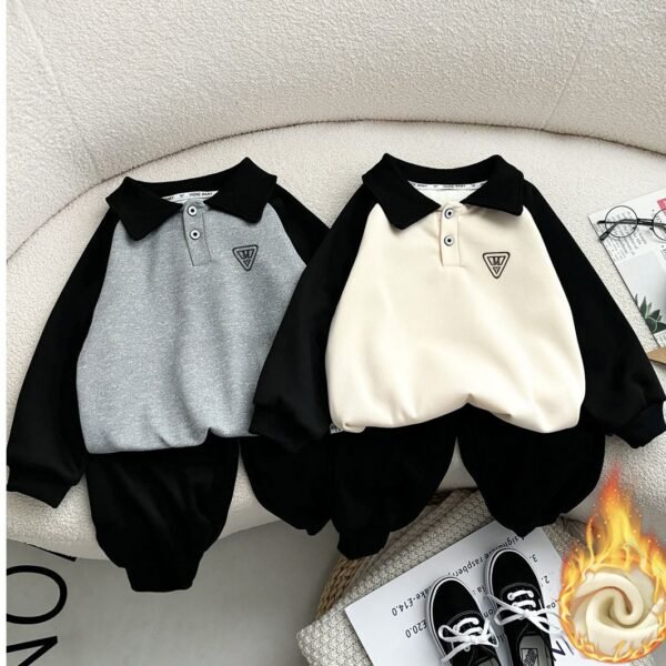 Kids Fleece-Lined Sweatshirt Set - Sports Two-Piece, Boys & Girls