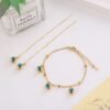 Cross-Border Copper Alloy Devil's Eye Necklace Jewelry Five-Piece Set, Blue Eyes