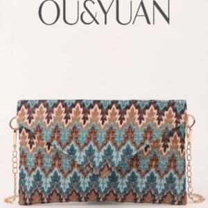 Bohemian Striped Envelope Clutch – Cross-Border Flap Shoulder Bag