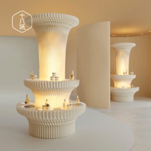 Illuminated Column Display Tower – Freestanding Light Pillar for Shops & Exhibitions