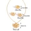Xinjiang Electroplated Gold Jewelry Set, Flower Texture Necklace, Wedding Accessories Versatile Set