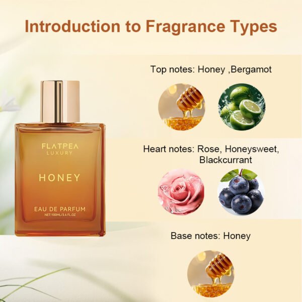 Cross-Border Popular Unisex Perfume Honey Gourmet Spray, Alcohol-Free, Long-Lasting Fragrance 100ml