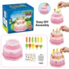 Electric Birthday Cake Bubble Machine - Musical Light-Up Party Toy