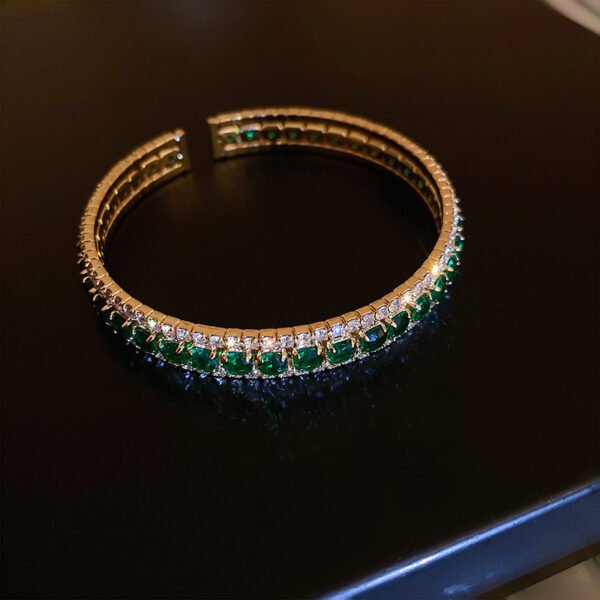 Zircon Openwork Cuff Bracelets - Wide Adjustable Statement Bangle Collection