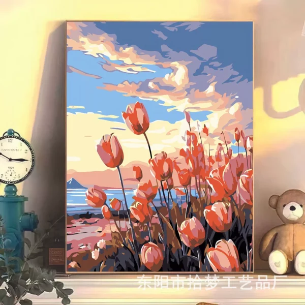 O1CN019MXzaC2IlMkw8lF8k_2215606219326-0-cib.jpg_ Summer Flower Digital Oil Painting DIY Kit, Hand-Painted Acrylic Landscape Art