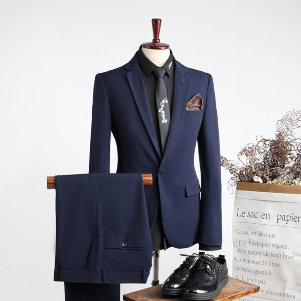 Plus Size Men's Business Casual Slim Wedding Groomsmen Dress Suit