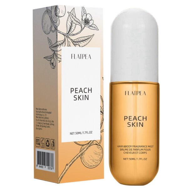 Peach Skin Body Fragrance Spray 50ml, Peach Champagne Scent, Long-Lasting