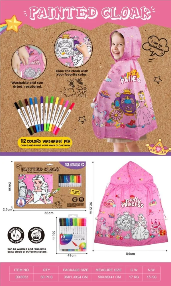 O1CN01AMXYCk1ptxPZfFx7J_2220081985419-0-cib.jpg_ DIY Watercolor Princess Cape - Kids Paint-Your-Own Washable Costume Cloak