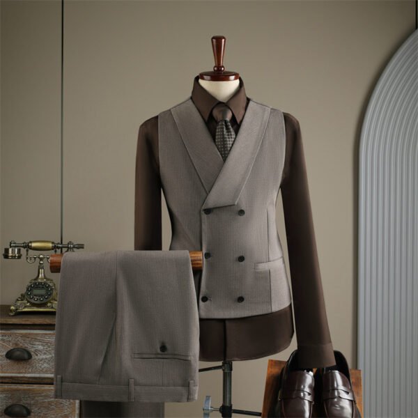 Striped Men's Suit Set – Business Casual Formal Wedding Banquet Suit (Plus Sizes M-7XL)